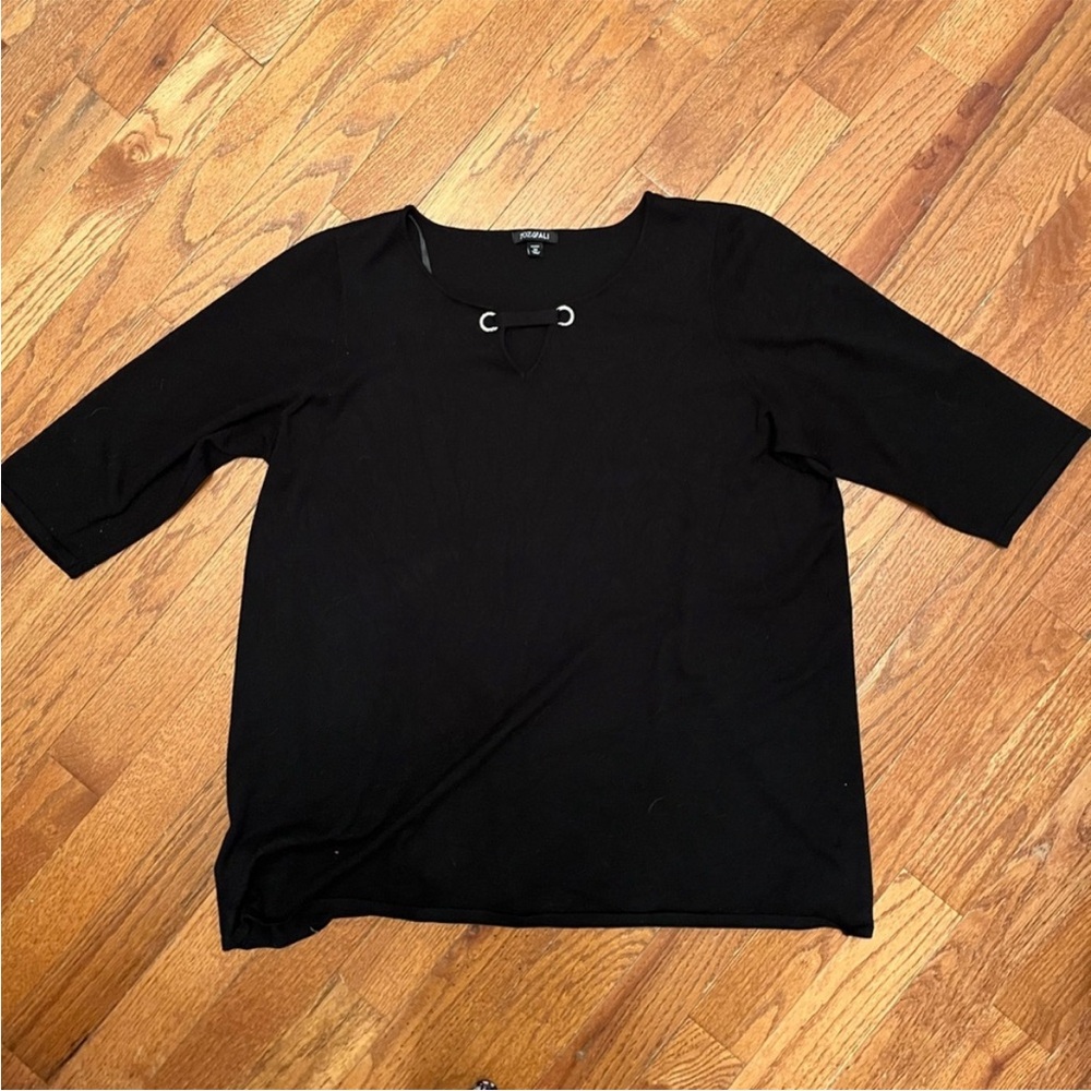Roz & Ali Black Women's Sweater, Size 3X